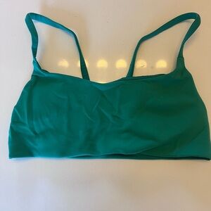 lululemon athletica emerald green wunder train strappy racer bra